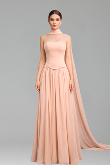 Chiffon A-Line Evening Dress - LAROSABRIDE