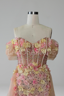 Floral Corset Tulle Gown-Larosabride