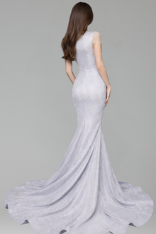 Beaded Fringe Mermaid Evening Dress - LAROSABRIDE