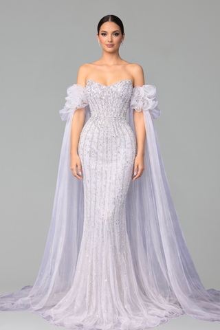 Beaded Mermaid Evening Dress