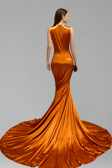 Beaded Mermaid Evening Gown - LAROSABRIDE
