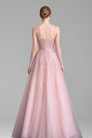 Spaghetti Strap A-Line Gown