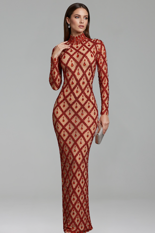 Ruby Diamond Illusion Gown