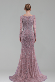 Beaded Crystal Mermaid Gown - LAROSABRIDE