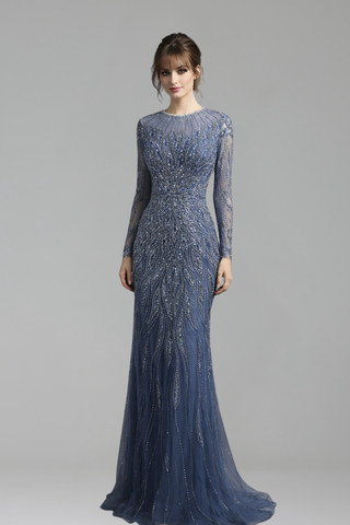 Beaded Mermaid Dress - LAROSABRIDE