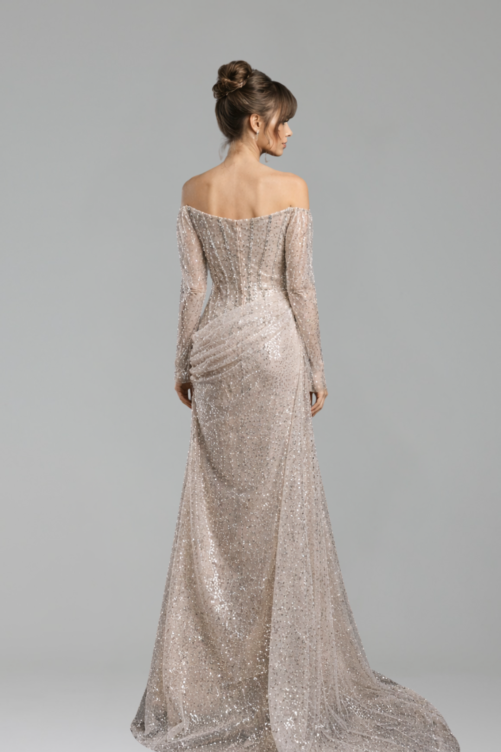 Strapless Beaded Mermaid Dress - LAROSABRIDE