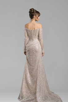 Strapless Beaded Mermaid Dress - LAROSABRIDE