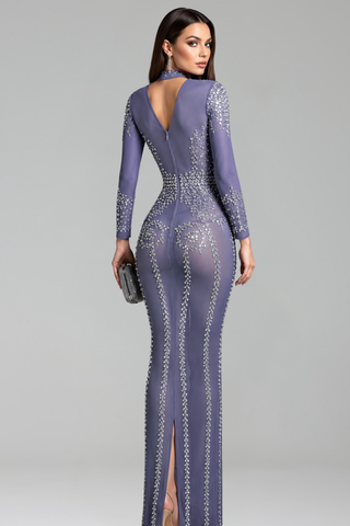 Crystal Embellished Sheath Gown