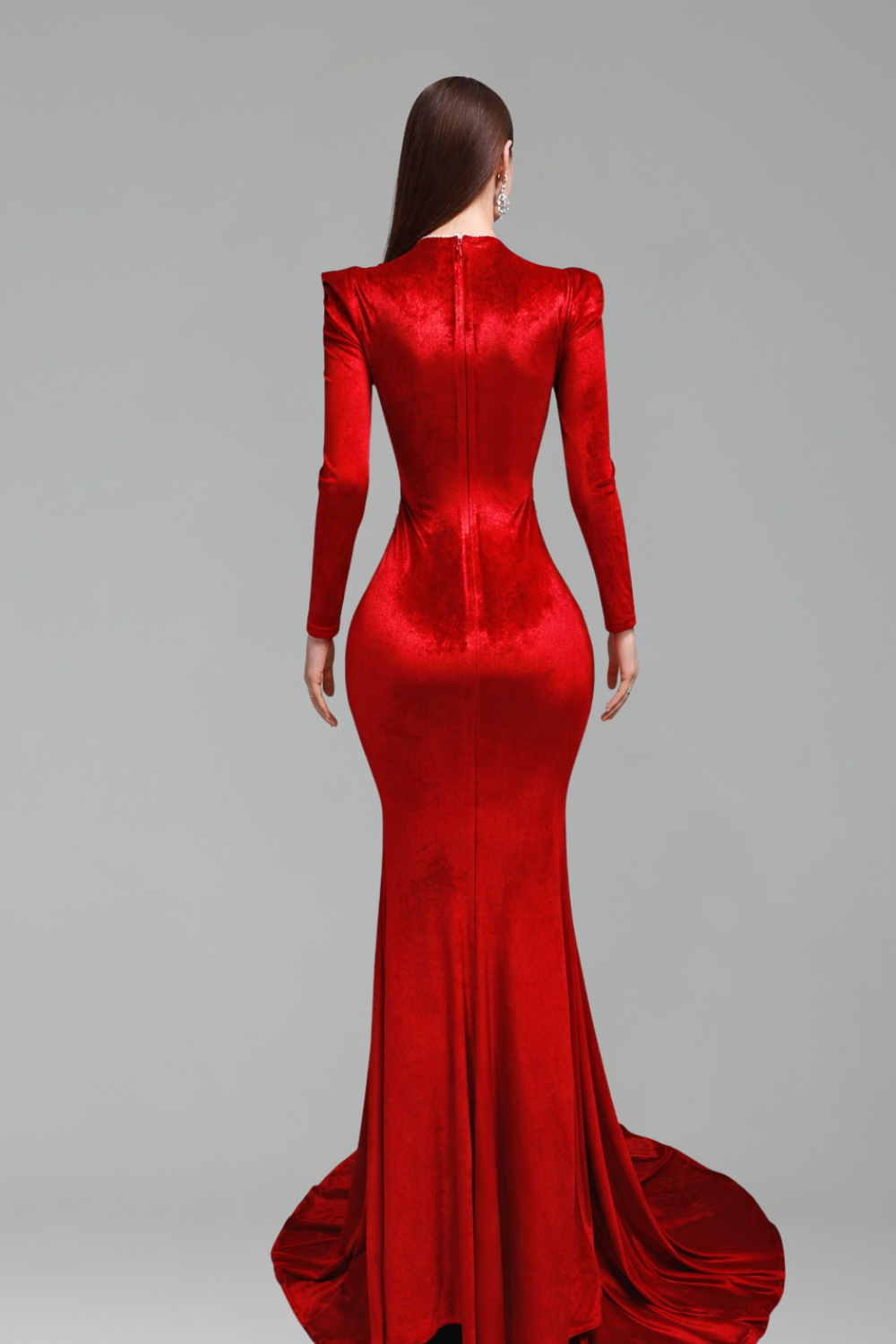 Long Sleeve Cutout Gown - LAROSABRIDE