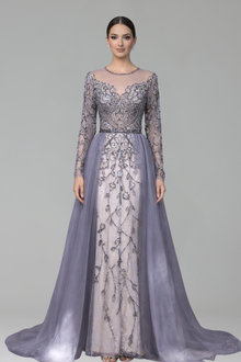 Beaded Mermaid Evening Dress - LAROSABRIDE