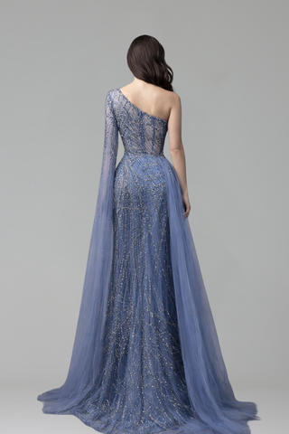 Beaded Skirt Mermaid Dress - LAROSABRIDE