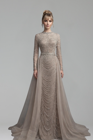 Beaded Mermaid Overskirt - LAROSABRIDE