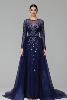 Beaded Mermaid Evening Dress - LAROSABRIDE