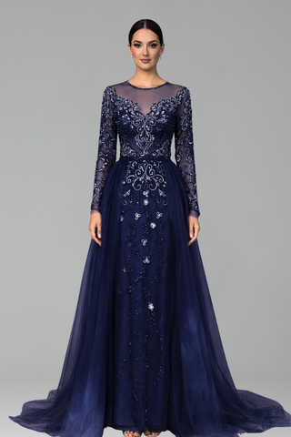Beaded Mermaid Evening Dress - LAROSABRIDE