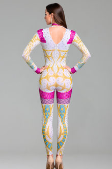 Multicolor Embellished Sheer Bodysuit - LAROSABRIDE