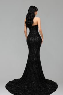 Illusion Corset Sequin Mermaid Gown - LAROSABRIDE