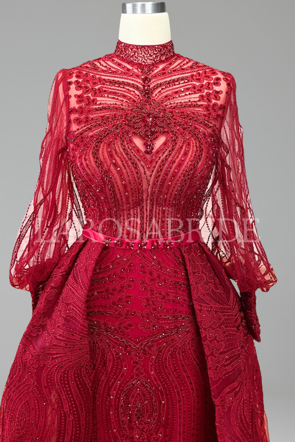 Mermaid Beaded Overskirt Dress-Larosabride