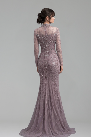 Beaded Mermaid Dress Long Sleeve