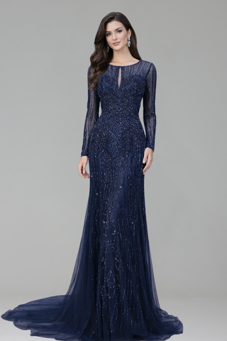 Diamond Mermaid O-Neck Dress