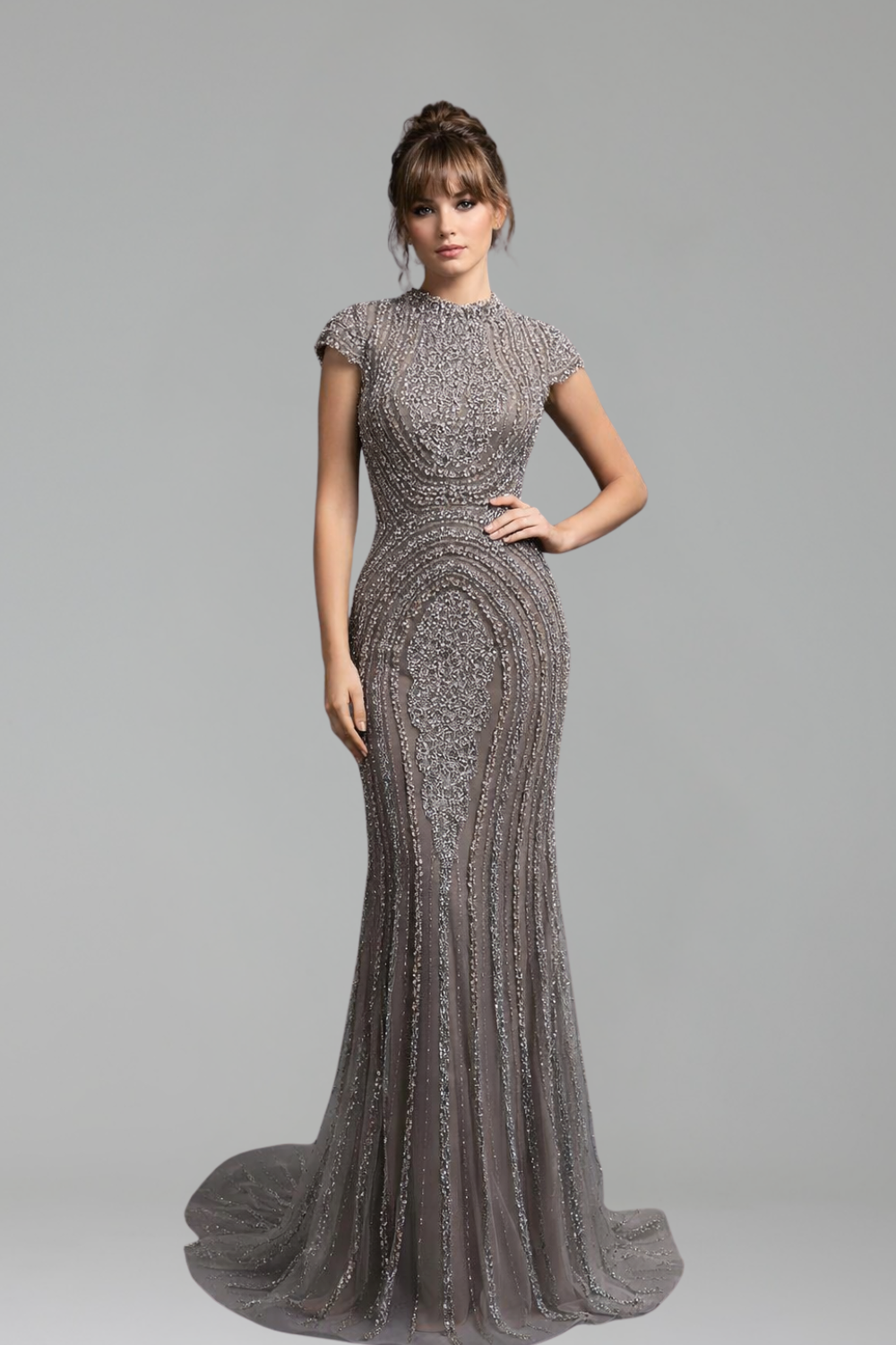 Beaded Mermaid Dress - LAROSABRIDE