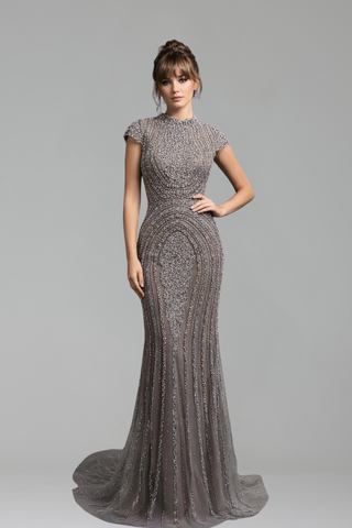 Beaded Mermaid Dress - LAROSABRIDE