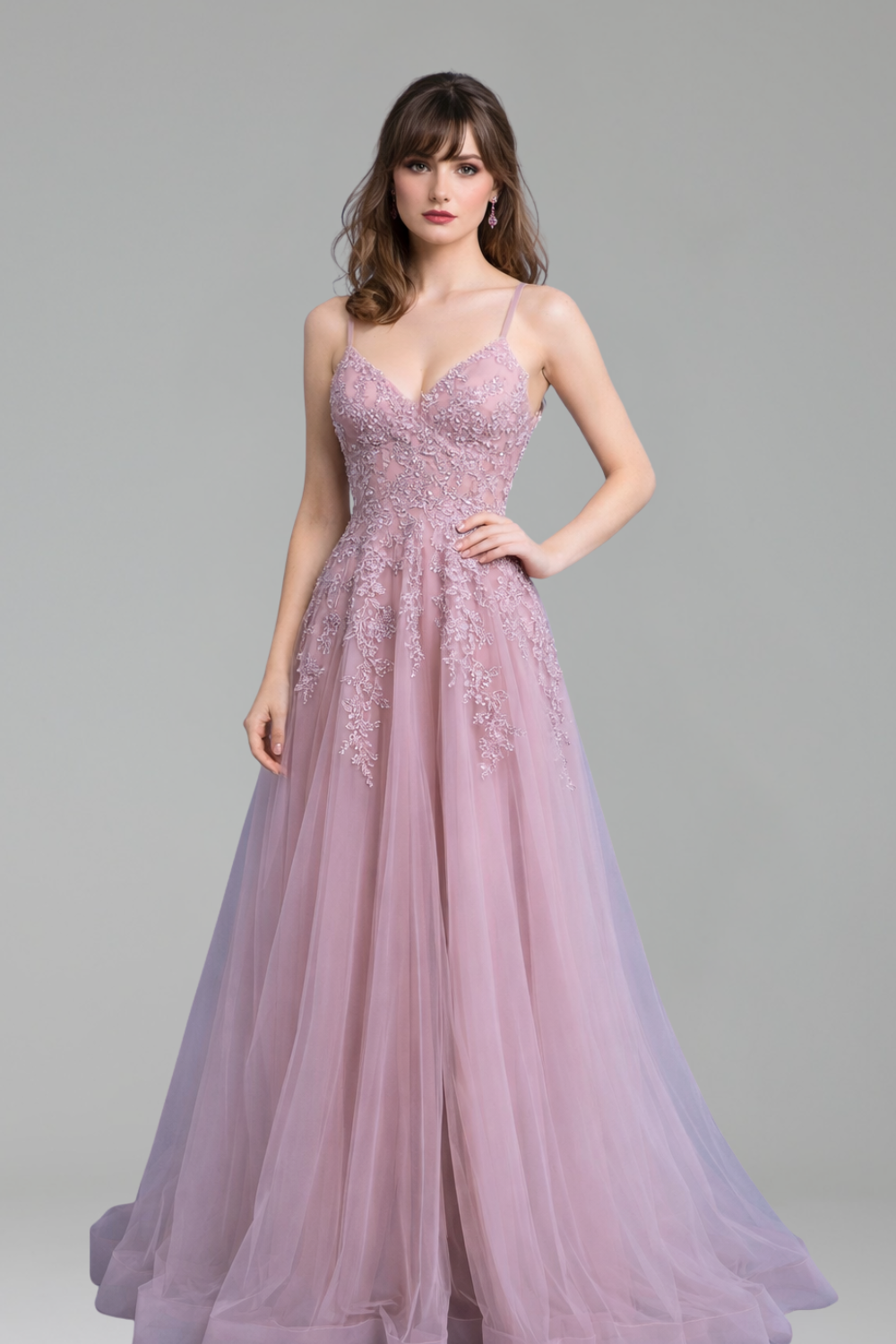 Dress with Spaghetti Straps - LAROSABRIDE