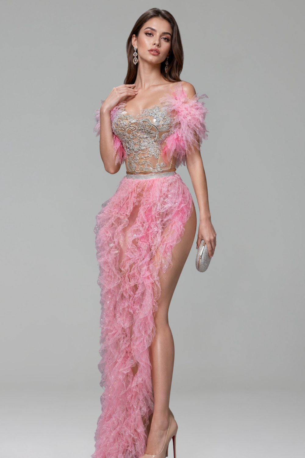 Enchanted Ruffle Couture Gown - LAROSABRIDE