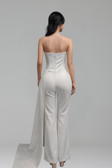 Embellished Strapless Jumpsuit - LAROSABRIDE