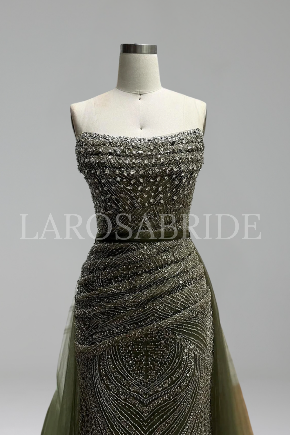 Mermaid Dress With Detachable Overskirt - LAROSABRIDE
