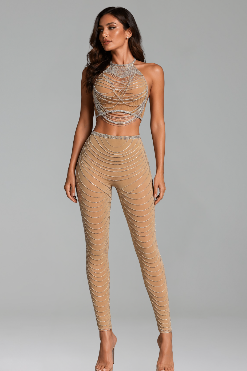 Crystal Chain Two Piece Set - LAROSABRIDE