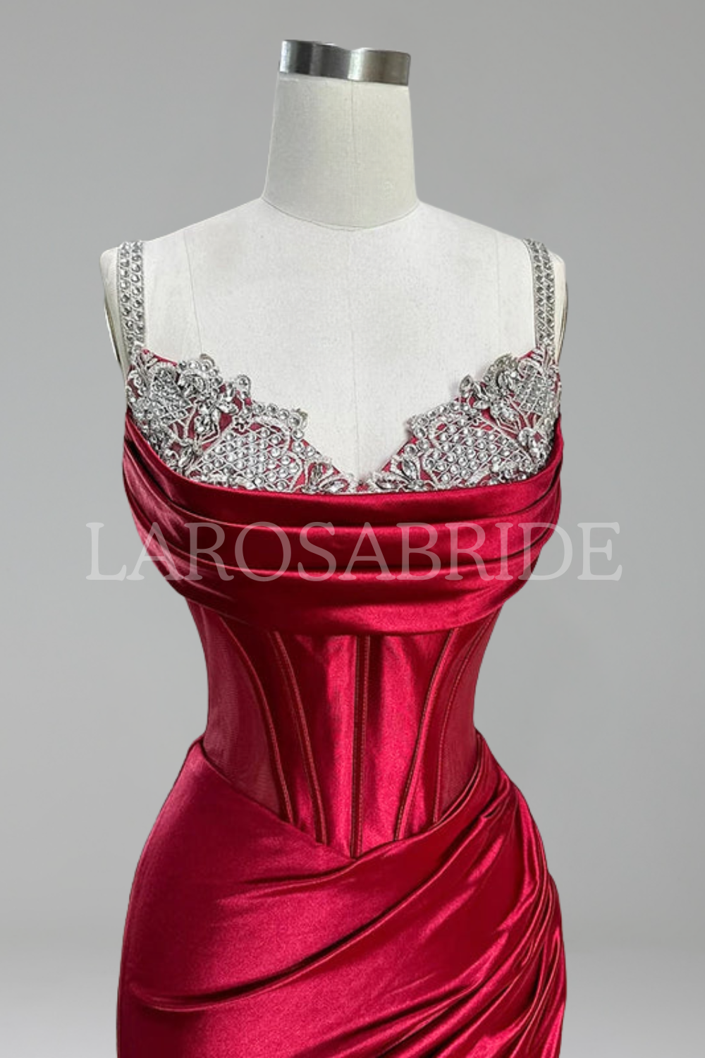 Draped Satin Corset Gown-Larosabride