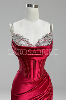 Draped Satin Corset Gown-Larosabride