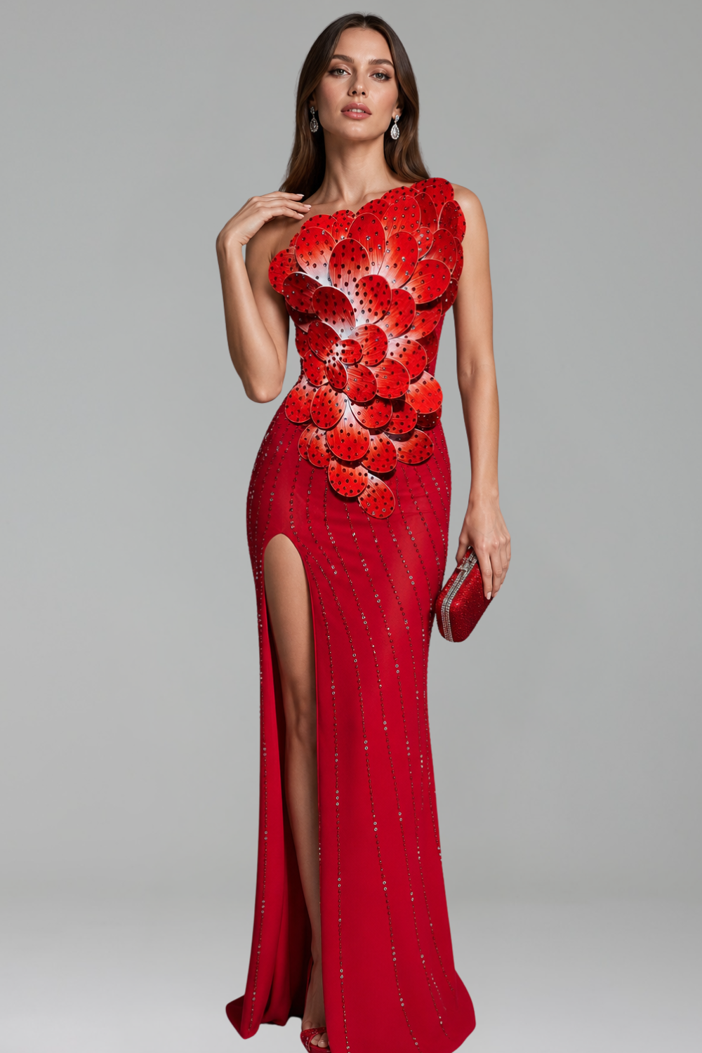 Layered Petal Gown - LAROSABRIDE