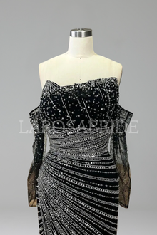 Strapless Beaded Mermaid Dress-Larosabride