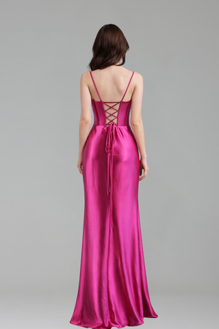 Sweetheart Ruched Silk Satin Gown