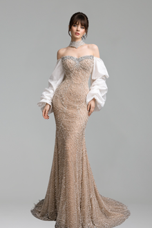 Beaded Mermaid Formal Dress - LAROSABRIDE