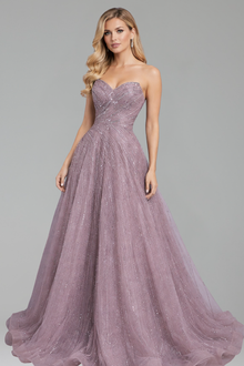 Beaded A-Line Evening Gown - LAROSABRIDE
