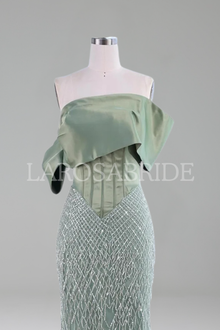 Off-Shoulder Mermaid Dress-Larosabride