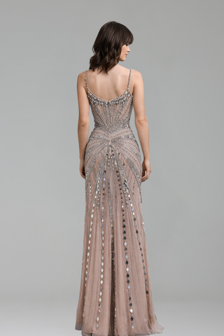 Corset Beaded Mermaid Prom Gown