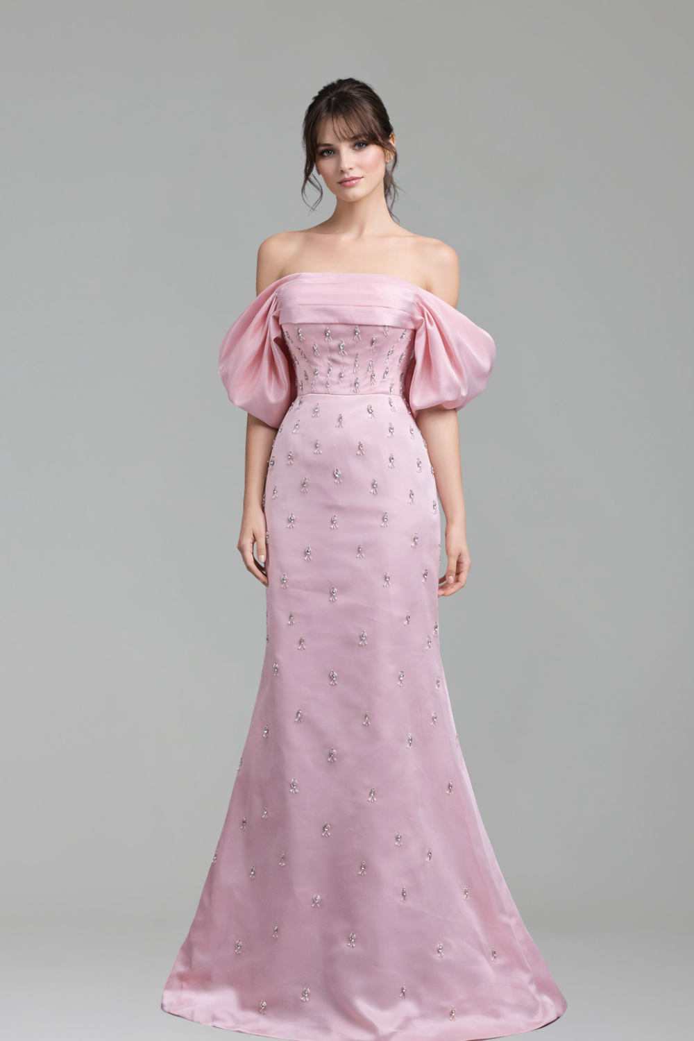 Crystal Beaded Mermaid Dress - LAROSABRIDE