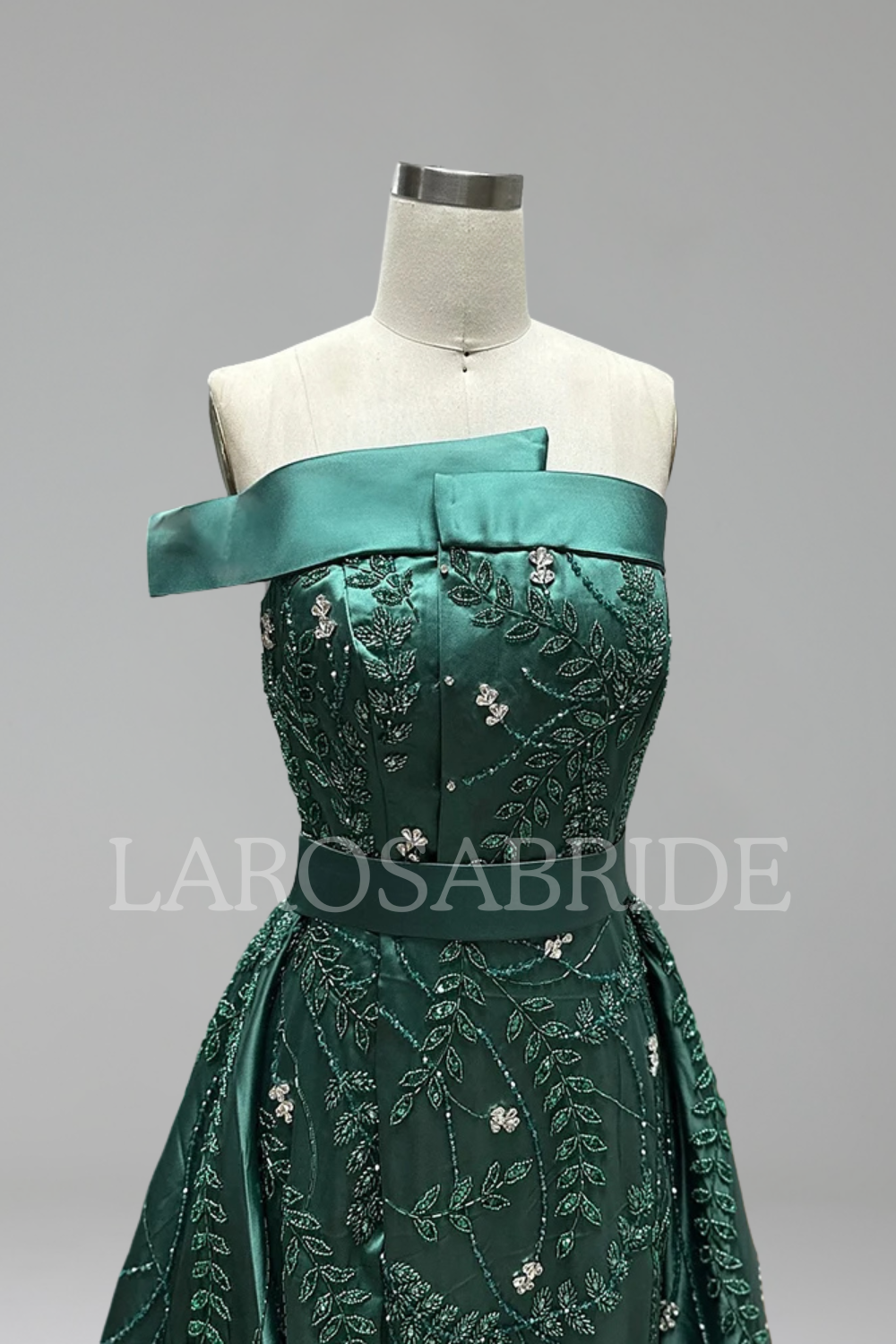 Asymmetric Embroidered Ball Gown-Larosabride