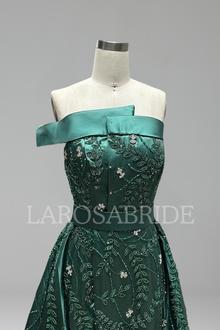 Asymmetric Embroidered Ball Gown-Larosabride