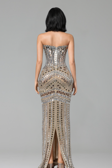 Mirror Corset Column Gown - LAROSABRIDE
