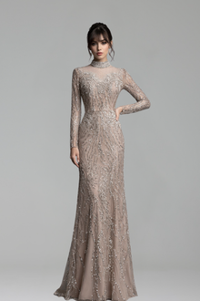 Luxury Silver Nude Beaded Arabic - LAROSABRIDE