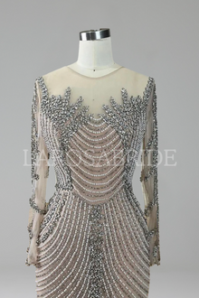 Crystal Pearl Embellished Silhouette-Larosabride