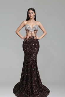 Sweetheart Illusion Corset Mermaid Dress - LAROSABRIDE