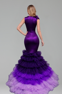 One-Shoulder Ruffle Mermaid Dress - LAROSABRIDE