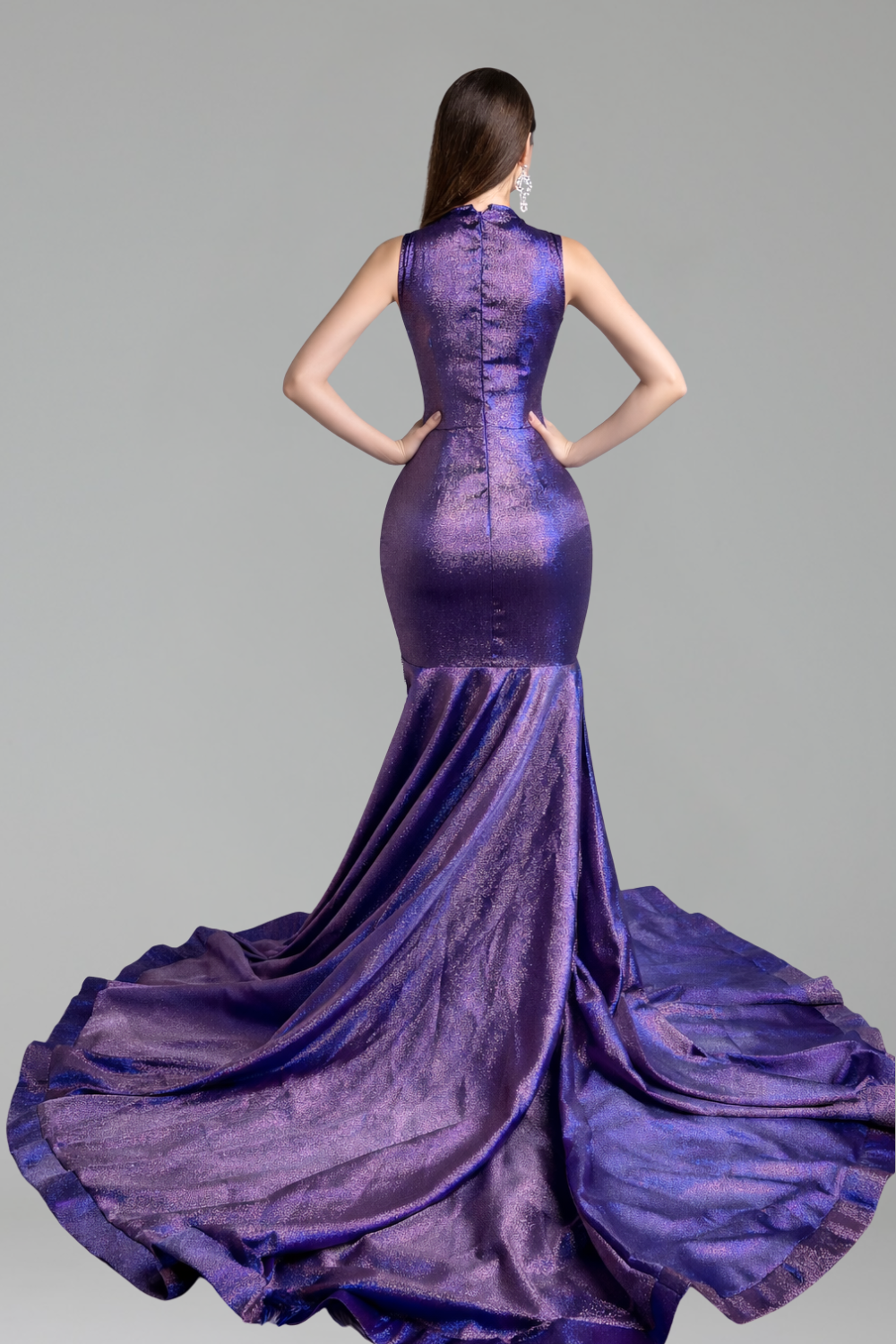 Crystal Embellished Illusion Mermaid Gown - LAROSABRIDE