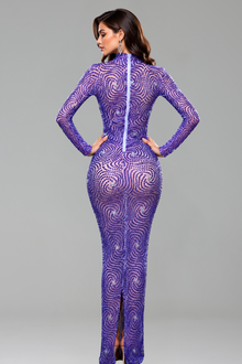 Swirl Crystal Illusion Gown - LAROSABRIDE