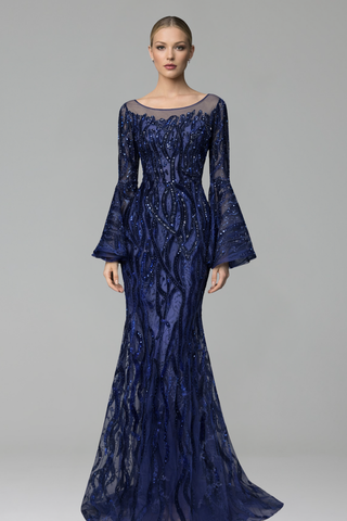 Mermaid Flare Sleeve Gown - LAROSABRIDE